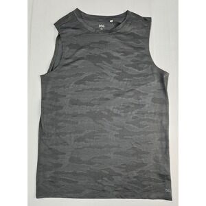 DSG Boys Jacquard Movement Tank Dark Gray Camo XL 18 Active Sleeveless Shirt NWT